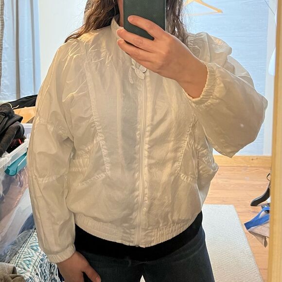 Vintage Adidas White Full Zip Track Jacket Mock Neck Sportswear - Picture 8 of 12